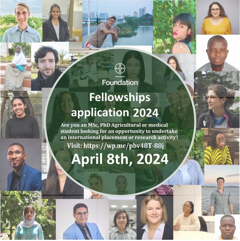agristok's tweet image. 📣 Bayer Foundation 𝐅𝐞𝐥𝐥𝐨𝐰𝐬𝐡𝐢𝐩𝐬 in Agricultural Science, Drug Discovery and for Medical Sciences in Germany! 
Are you an MSc, PhD student looking for an opportunity to undertake an international placement or research activity? 

👩‍🎓👨‍🎓Bayer  Foundation offers scientific…