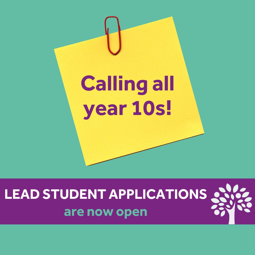 Yr 10s, applications are now open to become a lead student. To apply, write a letter including why you want to be a lead student, the skills you have to make you a good lead student &amp; why student leadership in school is important. The deadline is this Friday, 23 February.