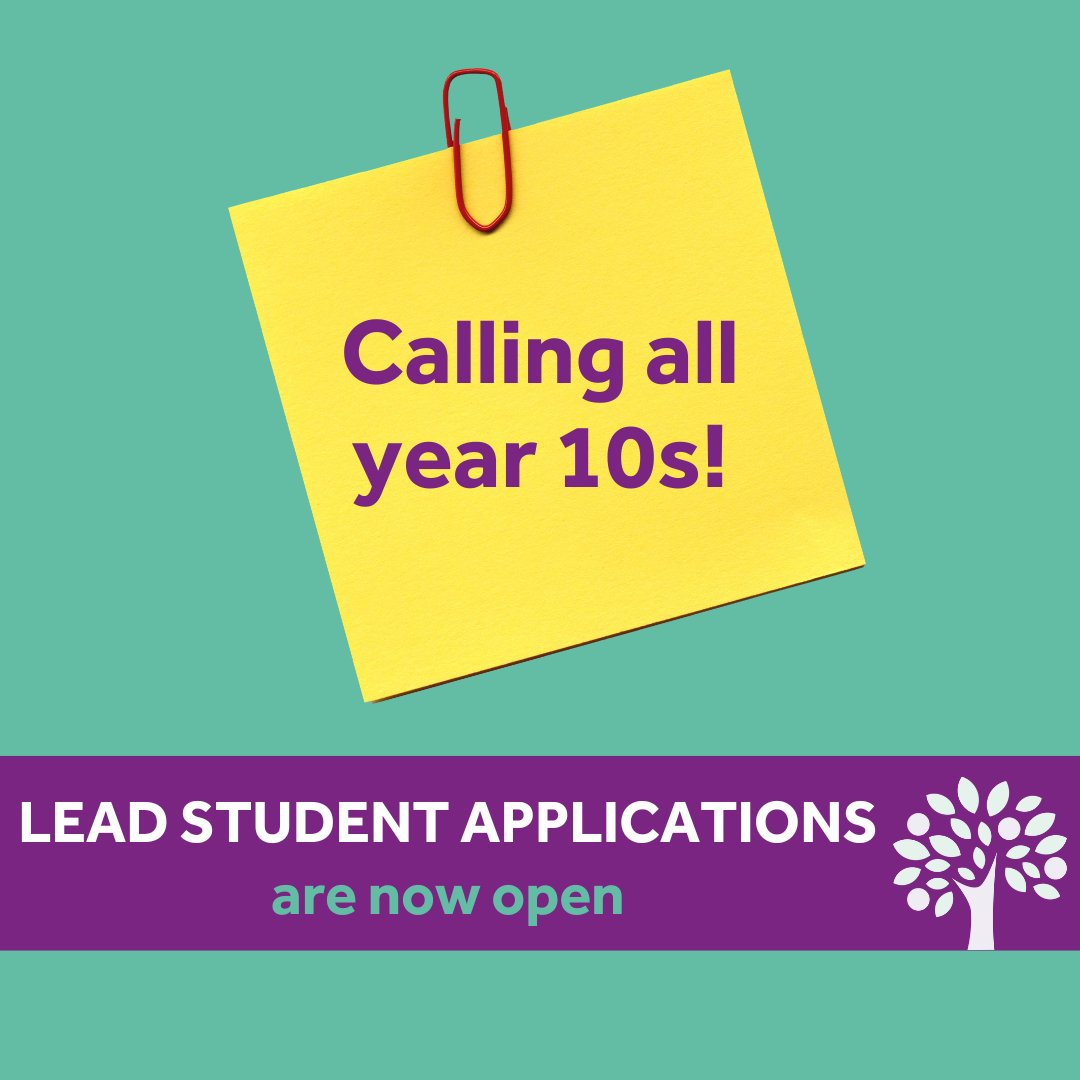 Yr 10s, applications are now open to become a lead student. To apply, write a letter including why you want to be a lead student, the skills you have to make you a good lead student & why student leadership in school is important. The deadline is this Friday, 23 February.