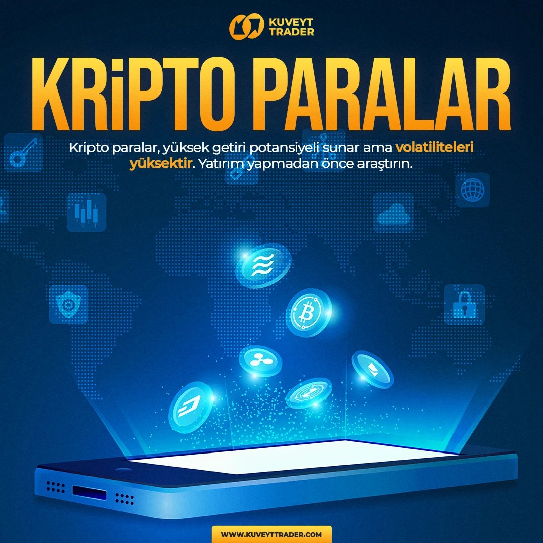KuveytTrader's tweet photo. Kripto paralar, yüksek getiri potansiyeli sunar ama volatiliteleri yüksektir. Yatırım yapmadan önce araştırın. https://t.co/L7zyY6J82d