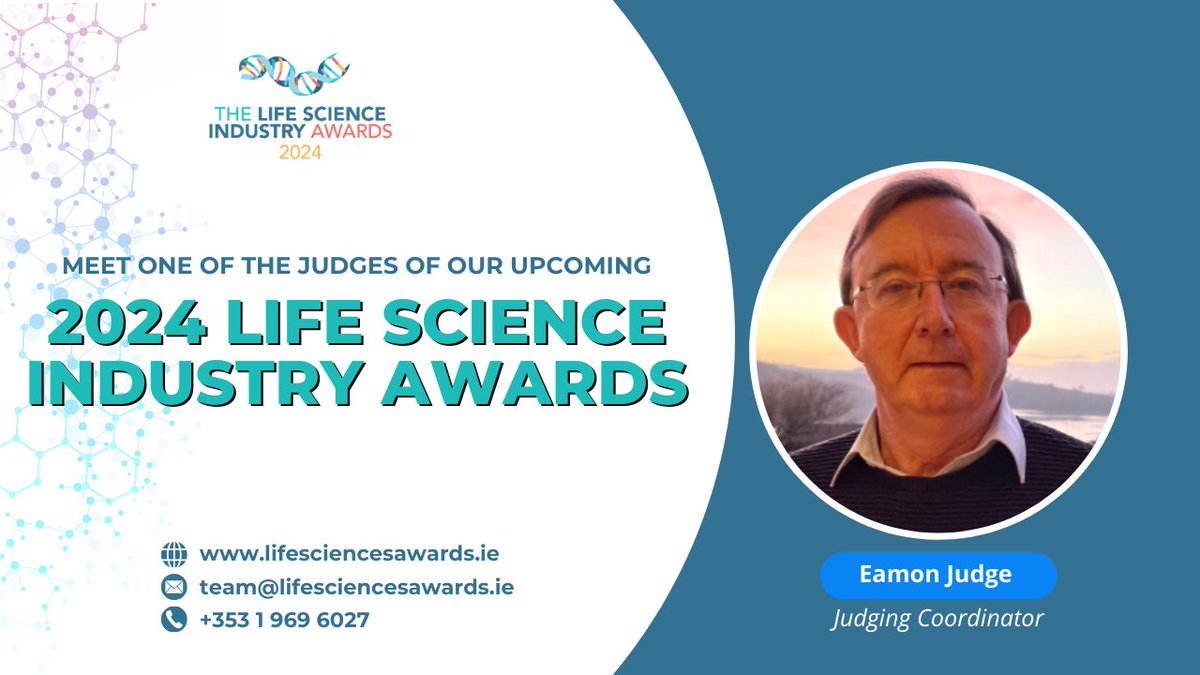 Meet Eamon Judge, one of our esteemed judging panel for the Life Science Industry Awards 2024! 
His distinguished career and unwavering commitment to innovation set the stage for recognising truly exceptional achievements.

More: lifesciencesawards.ie/judges 
#LifeScienceIndustry