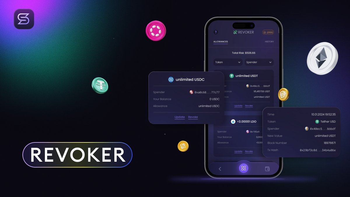 sinum_app's tweet photo. 🔒 Smart Contract Tip 💡: Granting allowances means giving keys to your tokens/ether 🗝️. Vital for dApps but risky. Hacks or malicious devs could drain your assets! 🚨 Regularly review &amp; revoke open allowances to safeguard your crypto. #CryptoSecurity #SmartContractSafety 💰🔐 https://t.co/LQBpsomhpU
