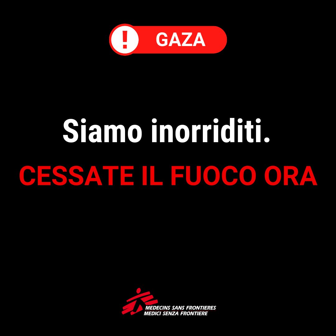 MSF_ITALIA's tweet photo. ⚫️#GAZA

Ieri notte, durante un’operazione militare israeliana, un alloggio in cui avevano trovato rifugio i nostri colleghi è stato colpito ad Al Mawasi, a Khan Younis. Almeno 2 famigliari del nostro personale sono stati uccisi e altre 6 persone sono rimaste ferite. https://t.co/DVsgkYTIci