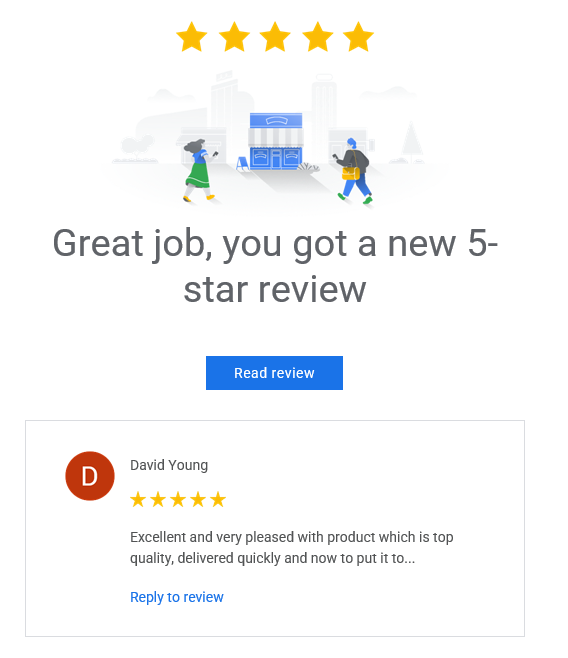 We get 100's of great reviews every year. This means so much to us as a company!