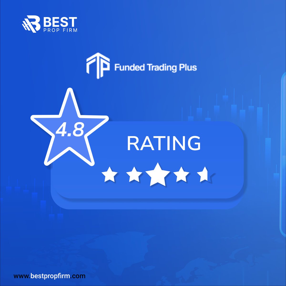 best_propfirm's tweet image. Funded Trading Plus Earns a Stellar 4.8 Rating on Best Prop Firm! 🌟 Step into the realm of trading excellence with a trusted leader. Join the ranks of savvy traders who trust in Funded Trading Plus. 📈

 #FundedTradingPlus #TradingExcellence #ChartingSuccess #MarketLeadership