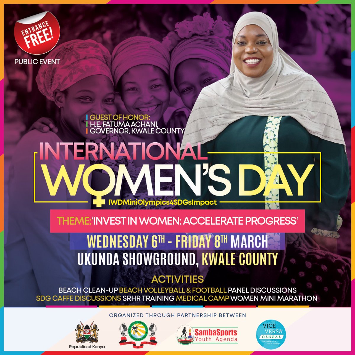MamushkaMariam's tweet photo. LOTS OF GAMES, LOTS OF LEARNING, LOTS OF EMPOWERMENT.
#IWD
#SDGsMini_OlympicsKwale
Come join us in support or celebration of the SDGs Mini-Olympics that will culminate into the International Women's Day from 6th to 8th of March 2024.

Venue; Showground Diani. https://t.co/23sX8MvmXb