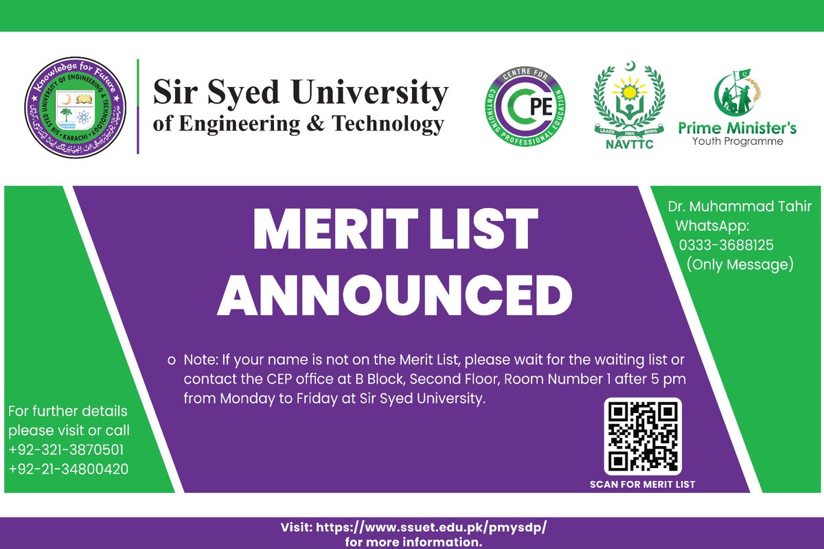 Sir Syed University of Engineering and Technology tweet media