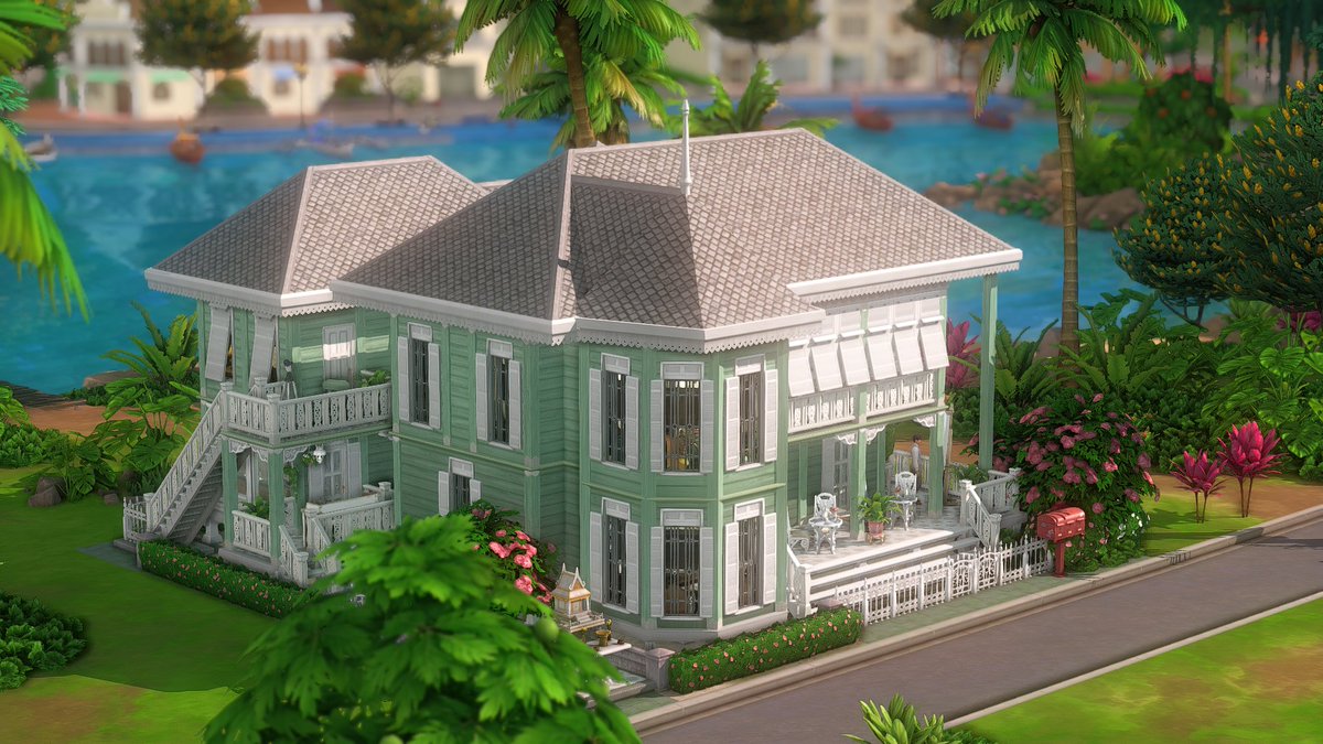 txnarisimss's tweet photo. Isda Riverfront Villa | บ้านเจ้าคุณพระอิษฎา
🌹💚Now available on my gallery : txnarisims
#ShowUsYourBuilds #TheSims4 @TheSims https://t.co/LQucqIfSEm