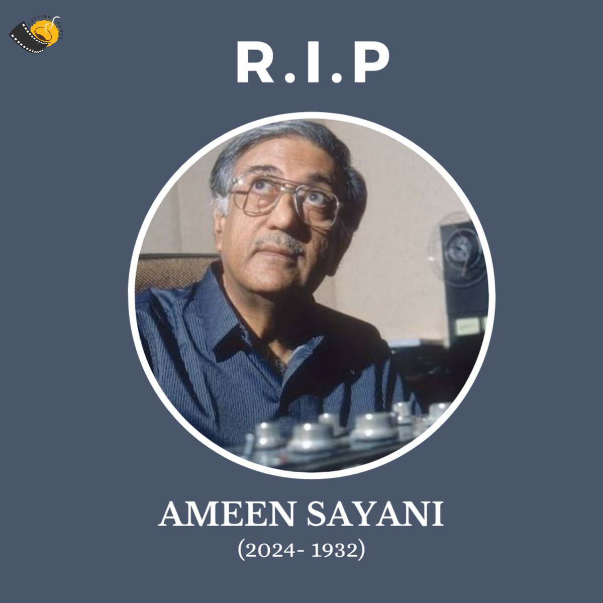 Behno aur bhaiyyo, here's some sad news coming in. Iconic radio presenter Ameen Sayani passes away at 91. 

#ameensayani #ripameensayani #geetmala #binacageetmala #radio #cuttingshots