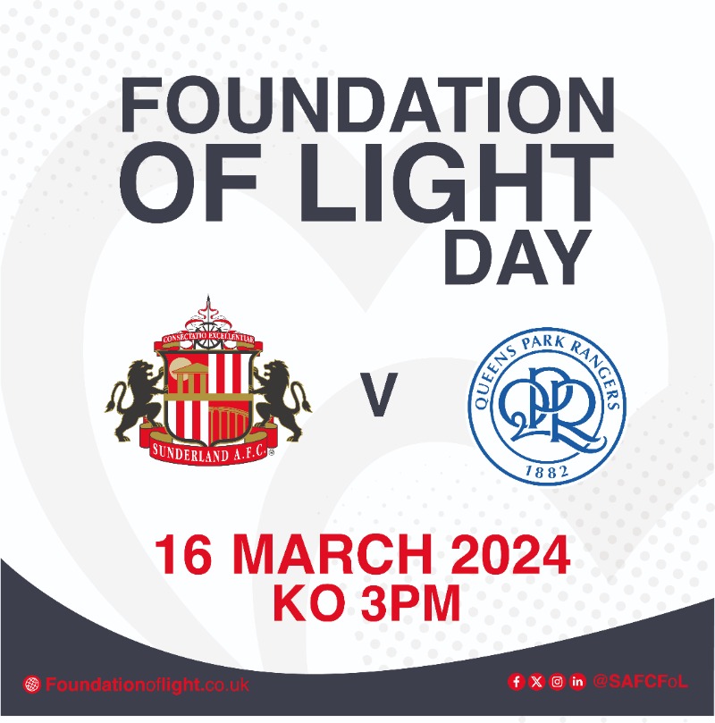 SunderlandAFC's tweet photo. ❤️ @SAFCFoL's 'Heart on your Sleeve' will take pride of place for our Foundation of Light matchday!