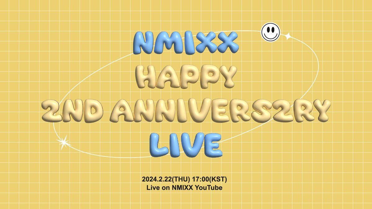 [📢] NMIXX HAPPY 2ND ANNIVERS2RY LIVE🔅

🕔 2024.2.22 THU 5PM (KST)
🧀 Live on NMIXX YouTube

youtube.com/c/NMIXXOfficial

#NMIXX #엔믹스
#NMIXX_2ND_ANNIVERS2RY