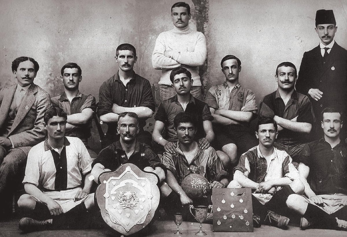 Galatasaray football team in the 1909-10 season. Istanbul, Ottoman Empire (Turkey). 1910. 

#history #football #soccer #sport #team #ottomanempire #turkey #historical #turkey #istanbul #galatasaray #turkiye