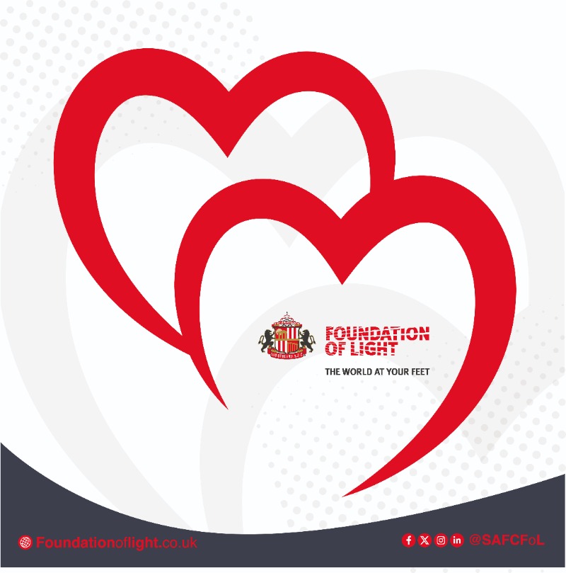 SunderlandAFC's tweet photo. ❤️ @SAFCFoL's 'Heart on your Sleeve' will take pride of place for our Foundation of Light matchday!