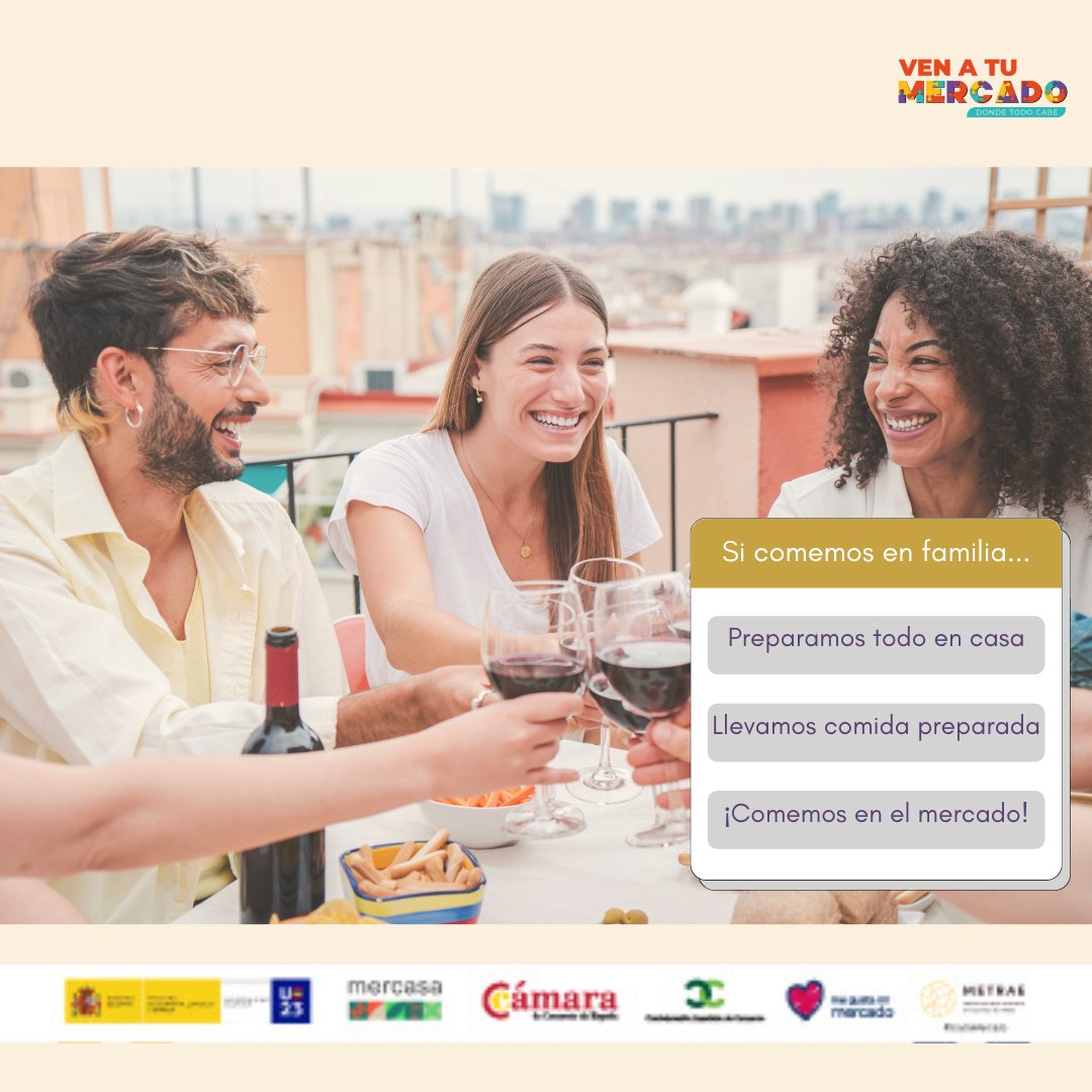 🥗 No se nos ocurre un plan mejor que organizar una comida en familia. Cuando hayáis decidido el día podéis:

🥩 Preparar todo en casa
🍱 Optar por los platos preparados para llevar
📍 Comer en el mercado

🫶 Escojáis el plan que escojáis, ¡os estamos esperando!

#Venatumercado