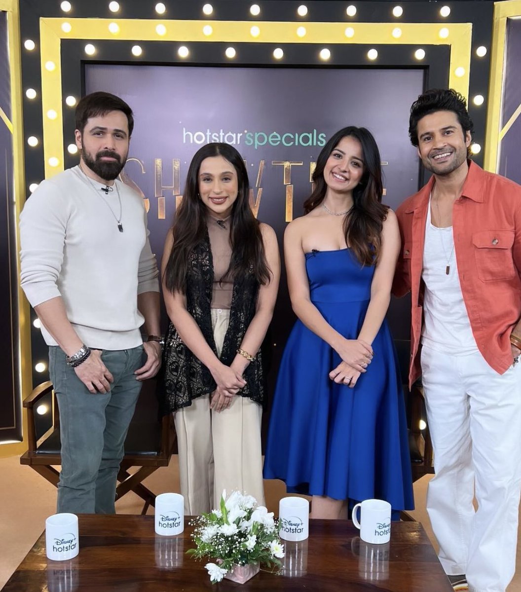 Team #Showtime from the interview set of India Today. 

#EmraanHashmi #MahimaMakwana #RajeevKhandelwal

SHOWTIME streaming March 8th only on Disney + Hotstar!