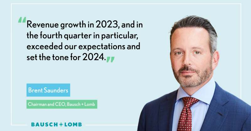 BauschLomb's tweet photo. Today, we shared our Q4 and full-year 2023 financial results. Read the #earnings release here: https://t.co/D8LfHx29CZ

$BLCO #EyeHealth #Innovation #SeeBetterLiveBetter