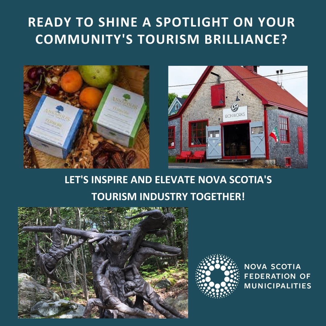 nsfedmuni's tweet photo. Shine a spotlight on your community's tourism brilliance β¨
Submit your tourism initiative for a chance to present at NSFM's Spring Conference 2024.
Let's inspire Nova Scotia's tourism industry!
Deadline March 1st. Learn more: jwebber@nsfm.ca
#TourismInnovation #NSFMConference https://t.co/fz2Nc0XPLA