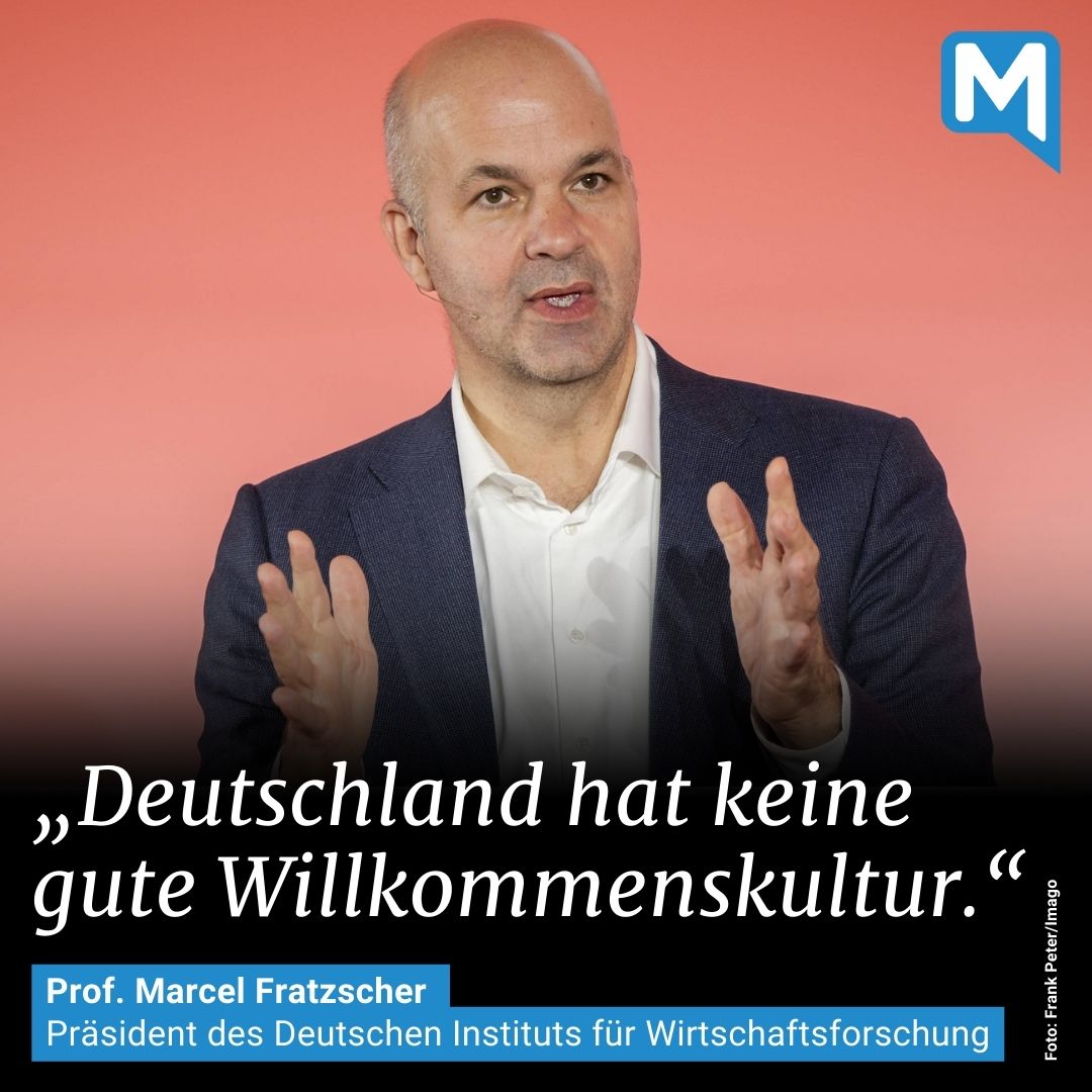 <a href="/DIW_Berlin/">DIW Berlin</a>-Präsident <a href="/MFratzscher/">Marcel Fratzscher</a> spricht mit <a href="/piaseitler/">Pia Seitler</a> und <a href="/jas_limi/">Jana Stäbener</a> über #Migration und den #Fachkräftemangel.

#Bezahlkarte #Sozialleistungen #Arbeitslosenquote  #Integration #Chancengleichheit #Pflegesystem #CareArbeit #GenZ #WorkLifeBalance

merkur.de/wirtschaft/fac…
