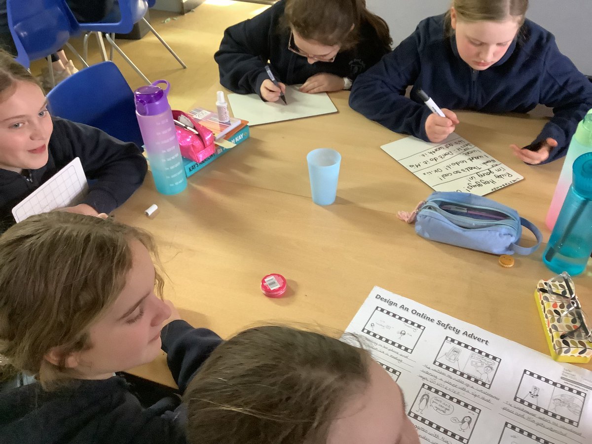 GPSYear6's tweet image. Planning presentations for safer internet day. The children enjoyed role plays to bring their messages to life. #pshe #gpscomputing