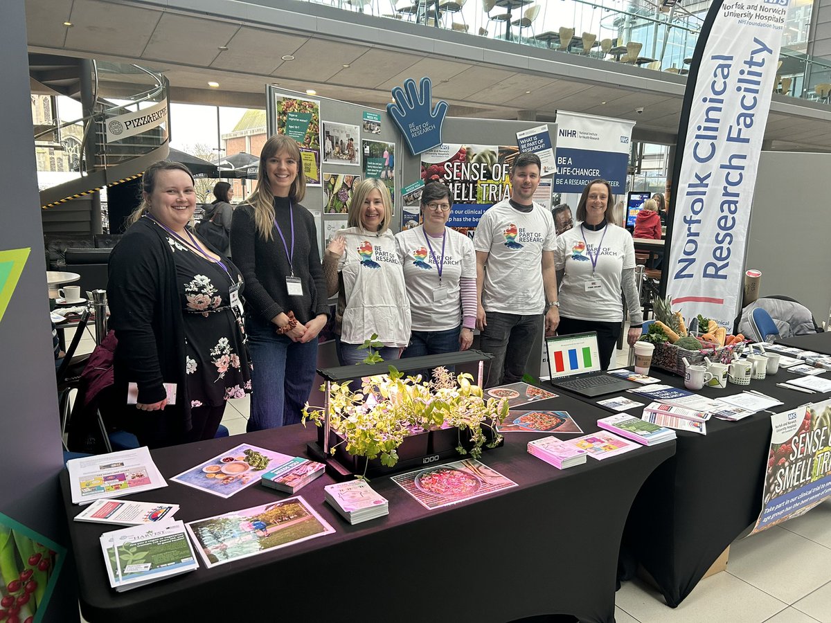 We are all set up and ready to go at @NorwichSciFest!🧪 From 09:30 until 10:30 we have quiet hour and we’re officially open from 10:30! Come and see us to take part in our Sense of Smell Clinical Trial and learn more about how you can #BePartofResearch!🙌