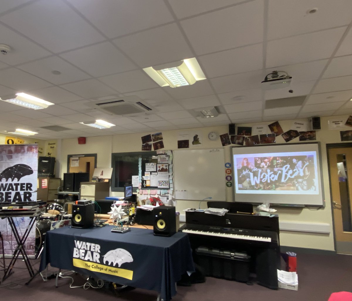 Great to have a visit from <a href="/WaterBear_HE/">WaterBear The College Of Music</a> today - starting the day with a session for our y12s about roles in the music industry <a href="/AHSYork/">Archbishop Holgate's</a> <a href="/AHSSixth_Form/">AHS Sixth Form</a>