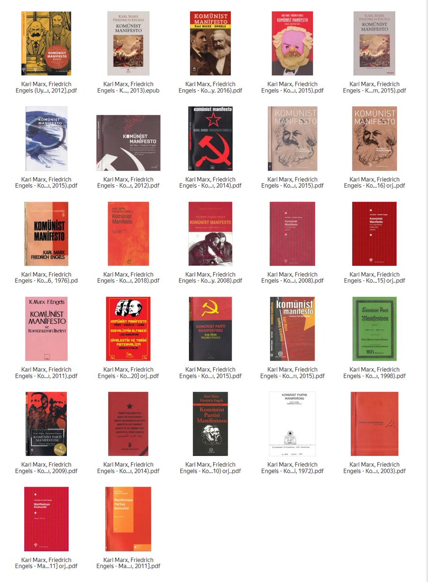 Komünist Manifesto 176 yaşında

Manifesto'nun, farklı yayınevlerinden çıkan baskılarının pdf'lerini linkten indirebilirsiniz
disk.yandex.com.tr/d/ieylD1HSHuCj…

#KomünistManifesto #RedBooksDay2024 #KomünistPartiManifestosu #sosyalizm #komünizm #KarlMarx #FriedrichEngels #İşçiSınıfı #devrim