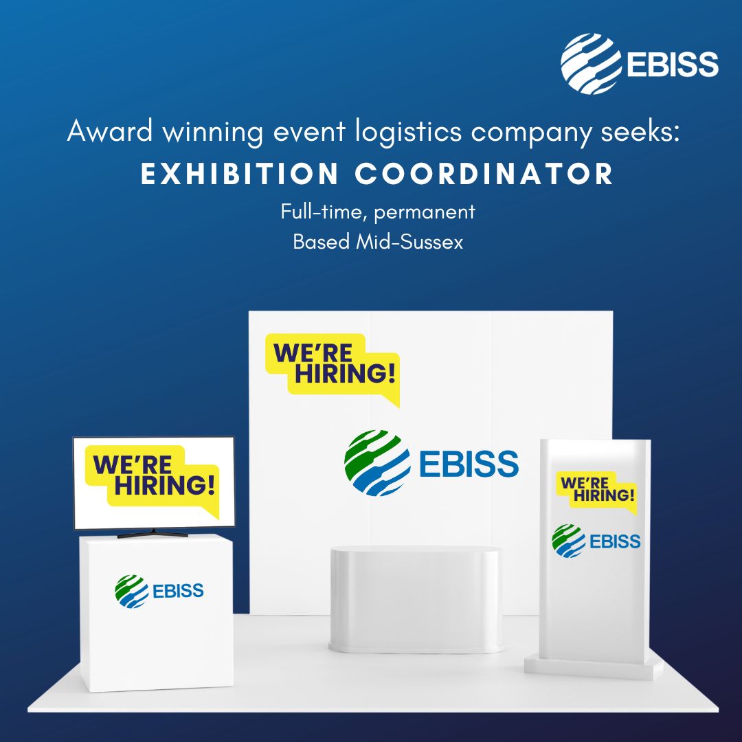 Looking for an exciting new role in events and exhibitions? We are recruiting now for an Exhibition Coordinator to work in our professional exhibition team.

For full details please check out the job spec on Indeed (link below)

uk.indeed.com/cmp/Ebiss-UK-L… 
#eventsjobs #midsussexjobs