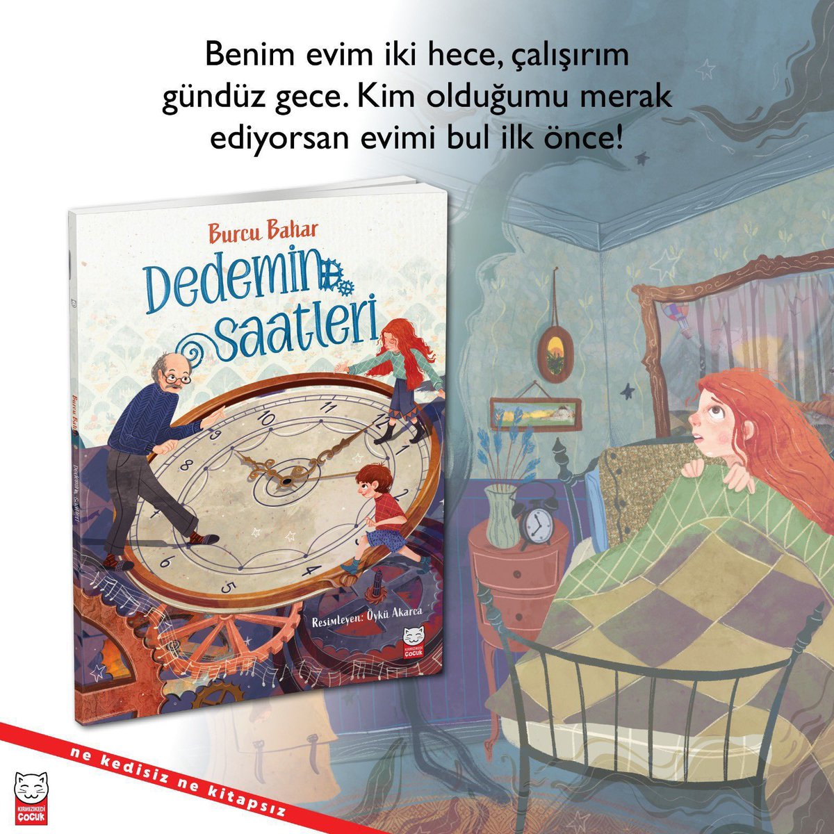 krmzkedicocuk's tweet photo. Yelkovanın akrebi, dakikaların saatleri kovaladığı bu zaman karşı yarışta önce bilmecenin cevabını bulmanız gerekiyor. 

Burcu Bahar’ın kaleminden, Öykü Akarca’nın büyülü çizimleriyle renklenen “Dedemin Saatleri” kitabını incelemek için: https://t.co/DQURXajAXG https://t.co/jS2xuZAnN8