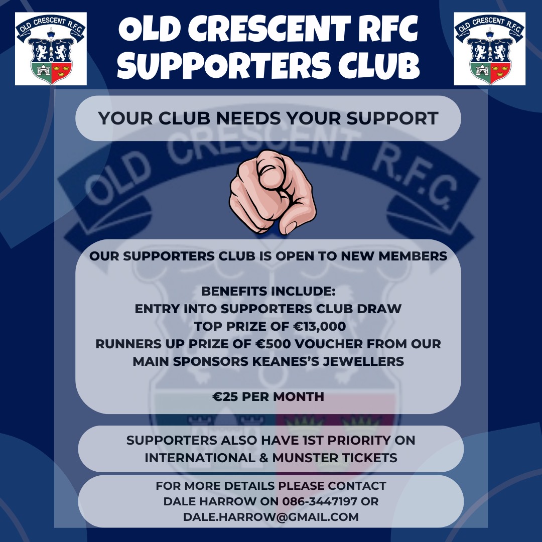 OldCrescentRFC1's tweet photo. The Old Crescent Supporters Club is open for new members and we need your support. You're helping the club survive by becoming an official club  supporter. Details on how to enter are in the below https://t.co/S72wUGpHuk