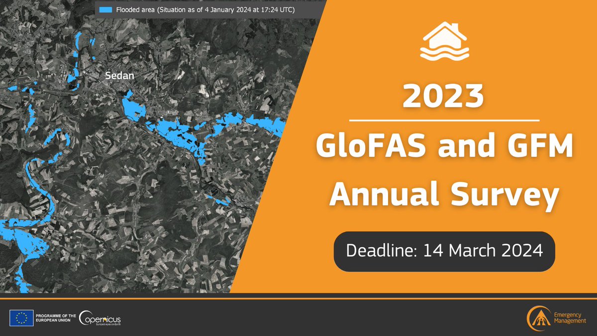 Help us shape the future of our #GloFAS and #GFM tool 🌊

We value your thoughts and input! Take part in our Annual Survey by 14 March to share your ideas and feedback

Find out more at 👇
globalfloods.eu/news/160-annou…