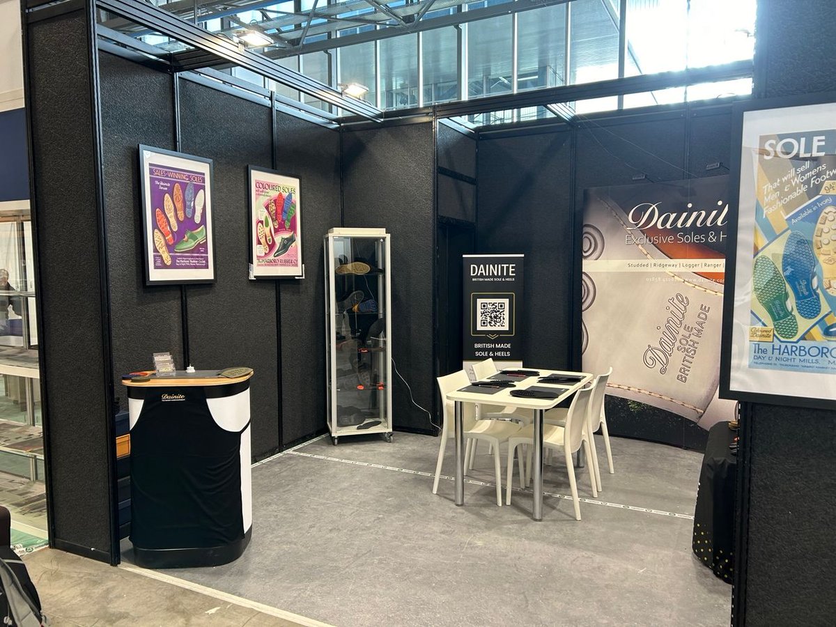 DainiteStudded's tweet photo. We're here in Italy for Day 2 of the @lineapellefair show. 🇮🇹

Come and visit the Dainite team in Hall 22, Stand B26 to learn about our premium quality rubber soles, and to see our brand NEW design in person! 

#Footwear #RubberSoles #UKmfg https://t.co/K7FdHGcx5R