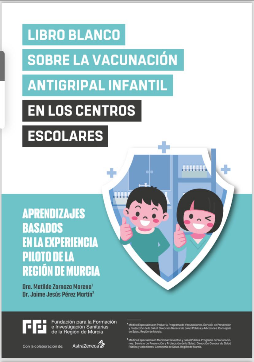 📖La directora de FFIS/IMIB, Mª Fuensanta Martínez, participó en la presentación del Libro Blanco sobre la vacunación antigripal infantil en los centros escolares, un proyecto pionero a nivel nacional en el que participaron 24 colegios. El libro ha sido editado por @FFIS_CARM.