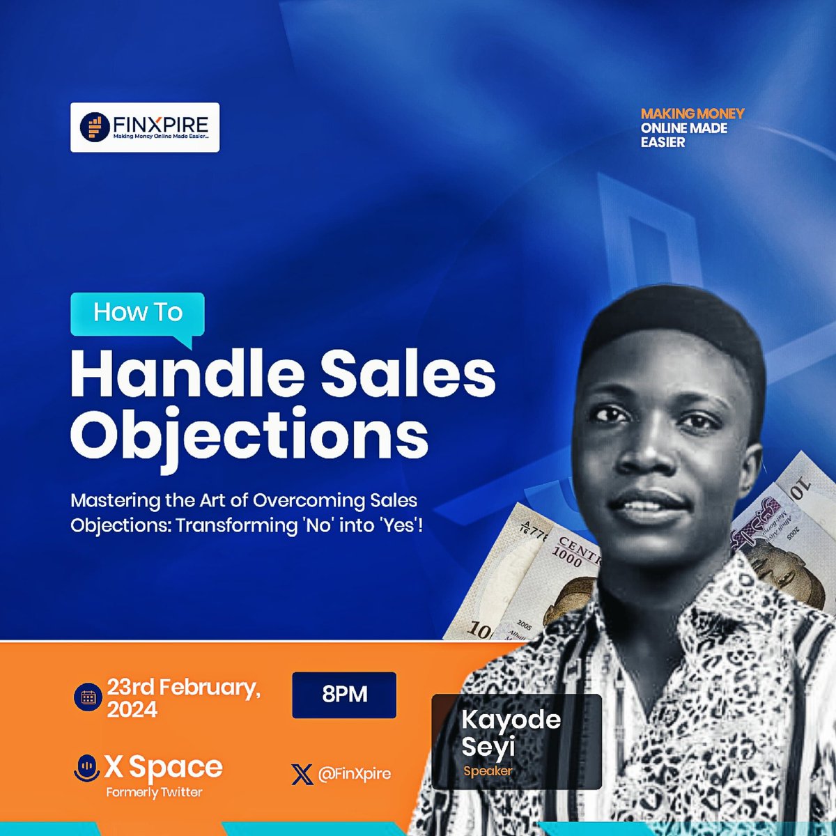 How To Overcome Any Sales Objections In Your Affiliate Marketing Business Learn the proven way of overcoming sales every objection in your Affiliate Marketing Business from Kayode Seyi @Coachkay1_ Date: Friday, 23rd of February, 2024 By 8 pm on X (Formely Twitter) Click this…