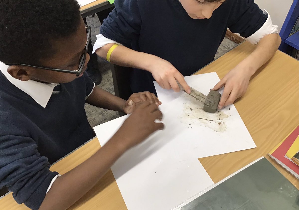 AnnunciationHA8's tweet photo. After learning about water resistance, Year 5 created clay speedboats, ready to investigate whether the shape of an object affects its movement in a liquid. #scienceenquiry #waterresistance #variable #fairtest #prediction https://t.co/v94LtpYrVk