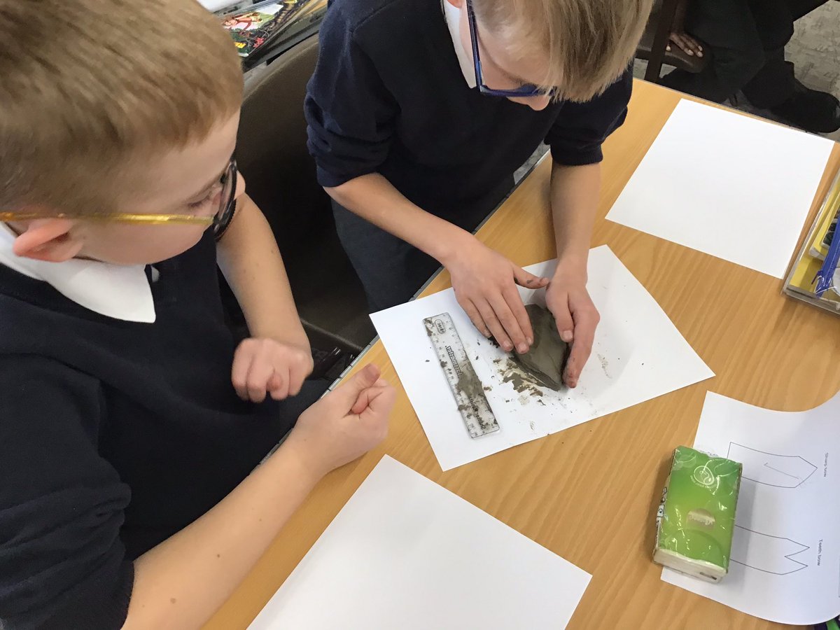 AnnunciationHA8's tweet photo. After learning about water resistance, Year 5 created clay speedboats, ready to investigate whether the shape of an object affects its movement in a liquid. #scienceenquiry #waterresistance #variable #fairtest #prediction https://t.co/v94LtpYrVk