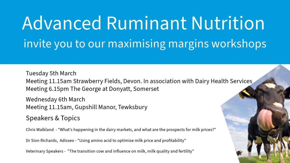 ARN_Home's tweet image. Maximising margins workshops in Devon, Somerset and Tewkesbury message for full details