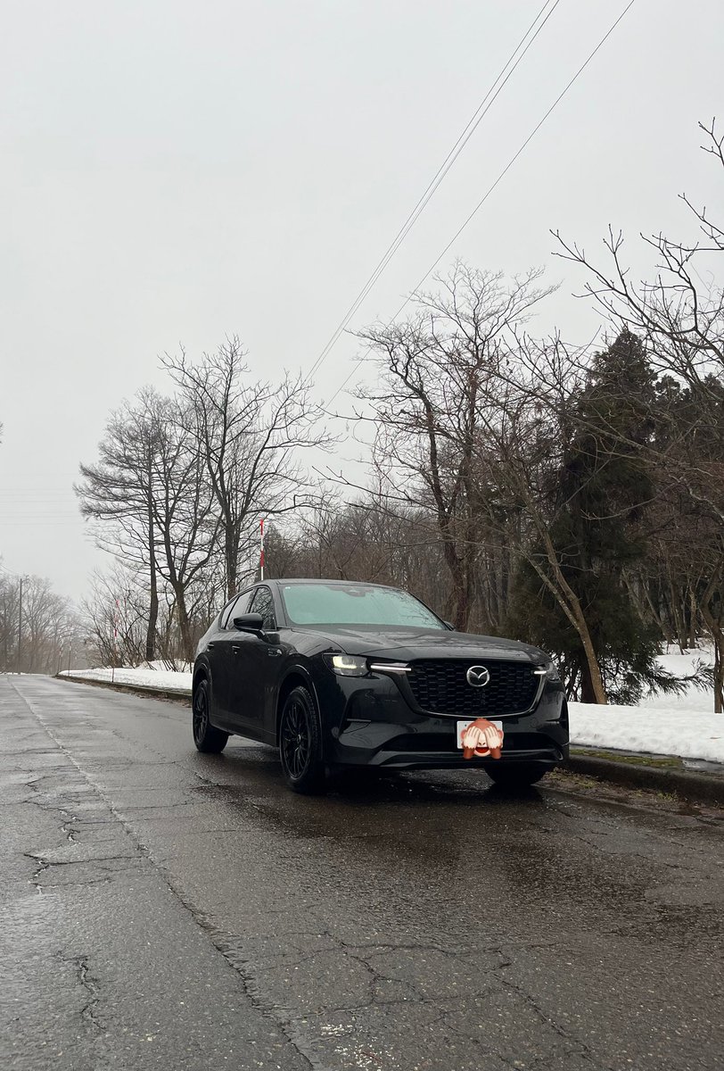 CX60_Niigata's tweet photo. 雨の中でもCX-60はカッコ良すぎるわ😁
#CX60 #MAZDA #INLINE6 #直列6気筒 #雨 #雪山 https://t.co/394iZMXViT