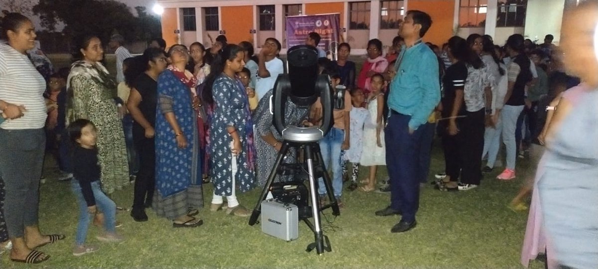 ncsmgoi's tweet photo. #Astronomy Awareness Programme and #AstroNight #SkyObservationProgramme was organised by @DSCDharampur, a unit of @ncsmgoi, @MinOfCultureGoI, at Shri Krishna International School, #Kalwada, #Valsad, #Gujarat, on February 20, 2024. https://t.co/xSzOrZjMYt