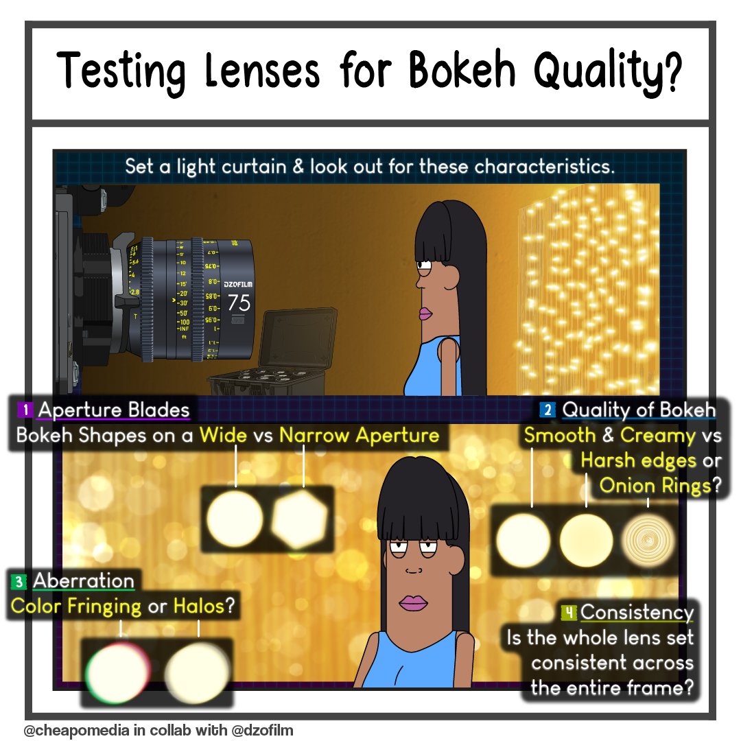 Ah, that dreamy bokeh look... But ever noticed how not all bokeh looks the same? Every lens has its own characteristics. Here are a few examples on what to look for. 😎 Post by @cheapomedia in collaboration with @DZOFILMINC #cheapomedia #DZO #filmmaking #bokeh #filmlenses