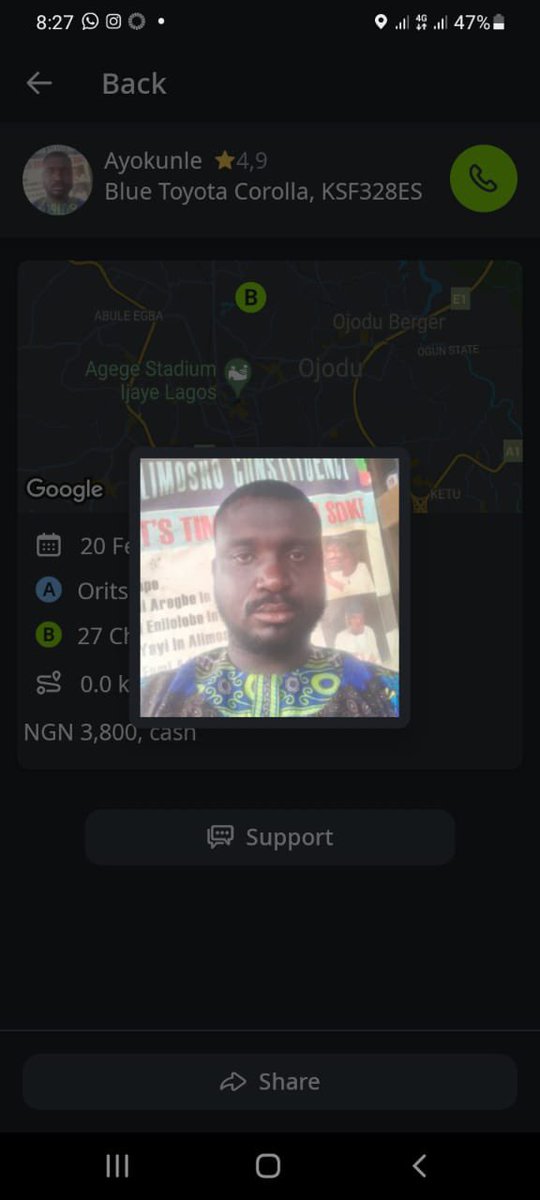 kikioflagos1's tweet photo. Another day another victim. At this point #boycottindriver the pressure and harms are getting too much . No safety for their riders and inDriver isn’t doing anything. https://t.co/RIxsQEpgpn