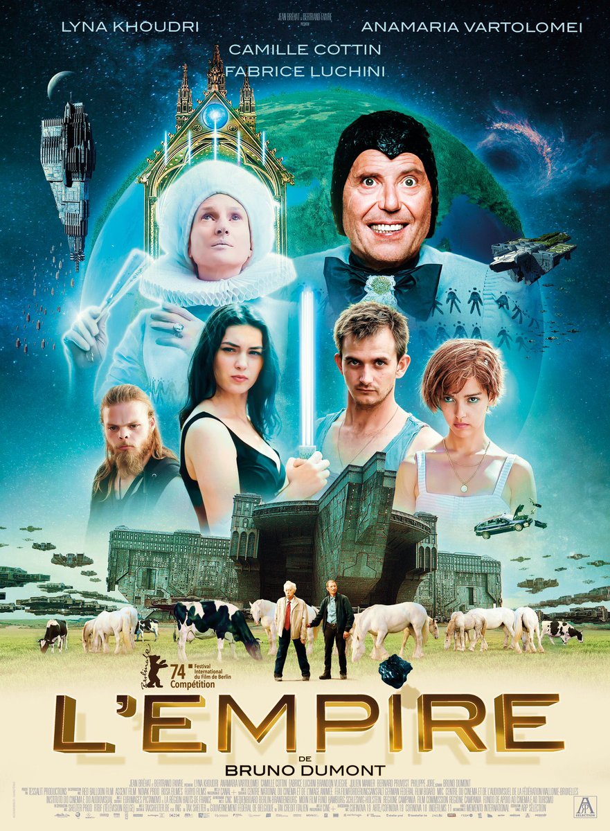 SeriesUpdateFR's tweet photo. Le film français L'Empire sort aujourd'hui au cinéma.💫

Entre Ma Loute et La Vie de Jésus, entre le ciel et la terre, Bruno Dumont nous offre sa vision caustique, cruelle et déjantée de La Guerre des étoiles. https://t.co/jUUH8fgXqL