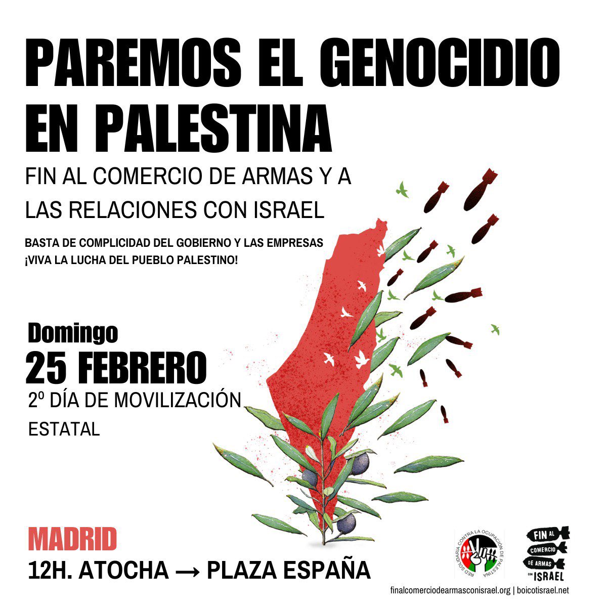 CSElOcho's tweet photo. #Villaverde en apoyo a #Palestina 🇵🇸

🪧 Nos adherimos a la manifestación del domingo para exigir el cese del comercio de armas y a las relaciones con Israel y el fin de la complicidad del gobierno y empresas #ConPalestina25F

📍 Quedada a las 11h en la Renfe de Villaverde Bajo https://t.co/a0NUzylLIL
