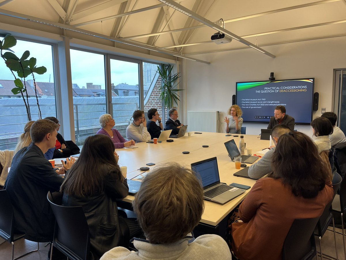 GRILI_Ugent's tweet photo. It’s a wrap on a highly interesting seminar on #CulturalHeritage from #InternationalLaw, #historical and #criminological perspectives, thx to @CatharineTiti for presenting her work on the Parthenon Marbles and to @ugent and @KU_Leuven researchers for their own perspectives! https://t.co/8FEin4eVaP