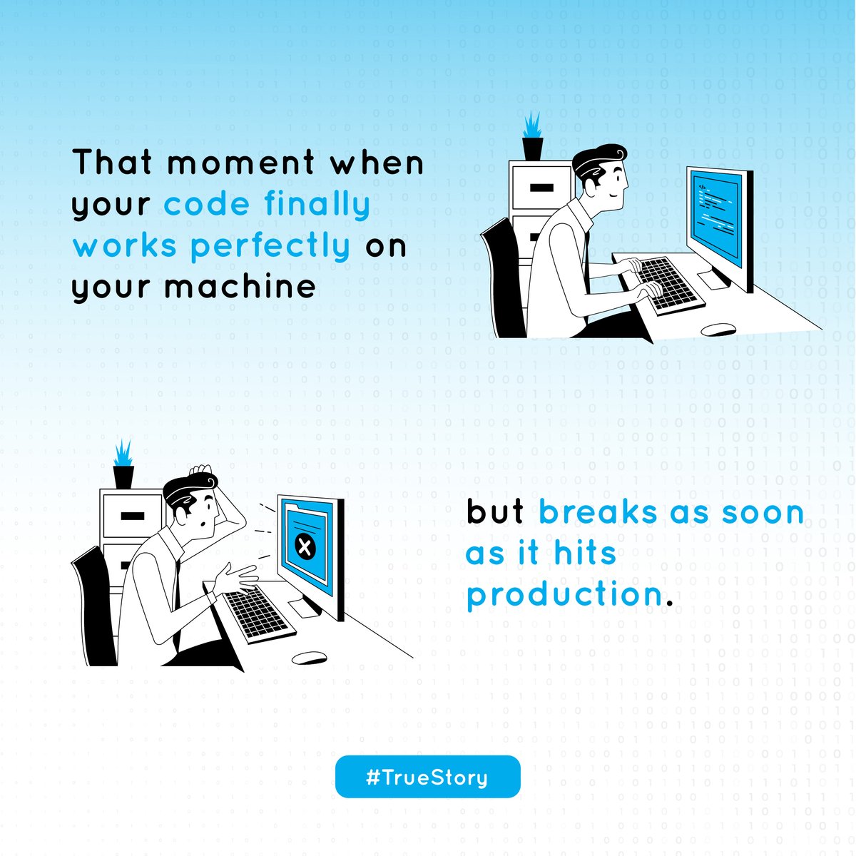 amazing7's tweet image. Tag a fellow developer who can relate! Which meme resonated with you the most? ๐ #WebDevMemes #ProgrammingFun #amazing7studios