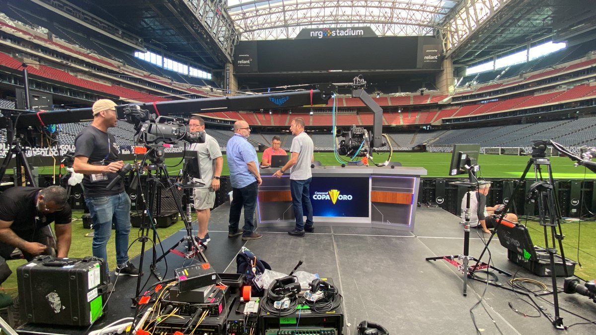 mpproductionz's tweet photo. Behind the broadcast of the Gold Cup at NRG Stadium. https://t.co/s7f3vcs8AA