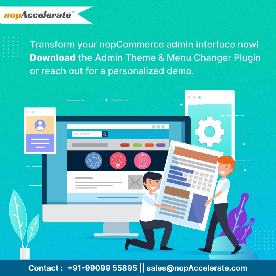 xcellenceit's tweet image. Is your e-commerce business ready for a visual upgrade?

Introducing the Admin Theme &amp;amp; Menu Changer nopCommerce Plugin – the game-changer for Small, Medium to Large E-commerce Businesses.

#nopcommercestore #menudevelopment #ecommercebusiness #themecustomization #leadgeneration