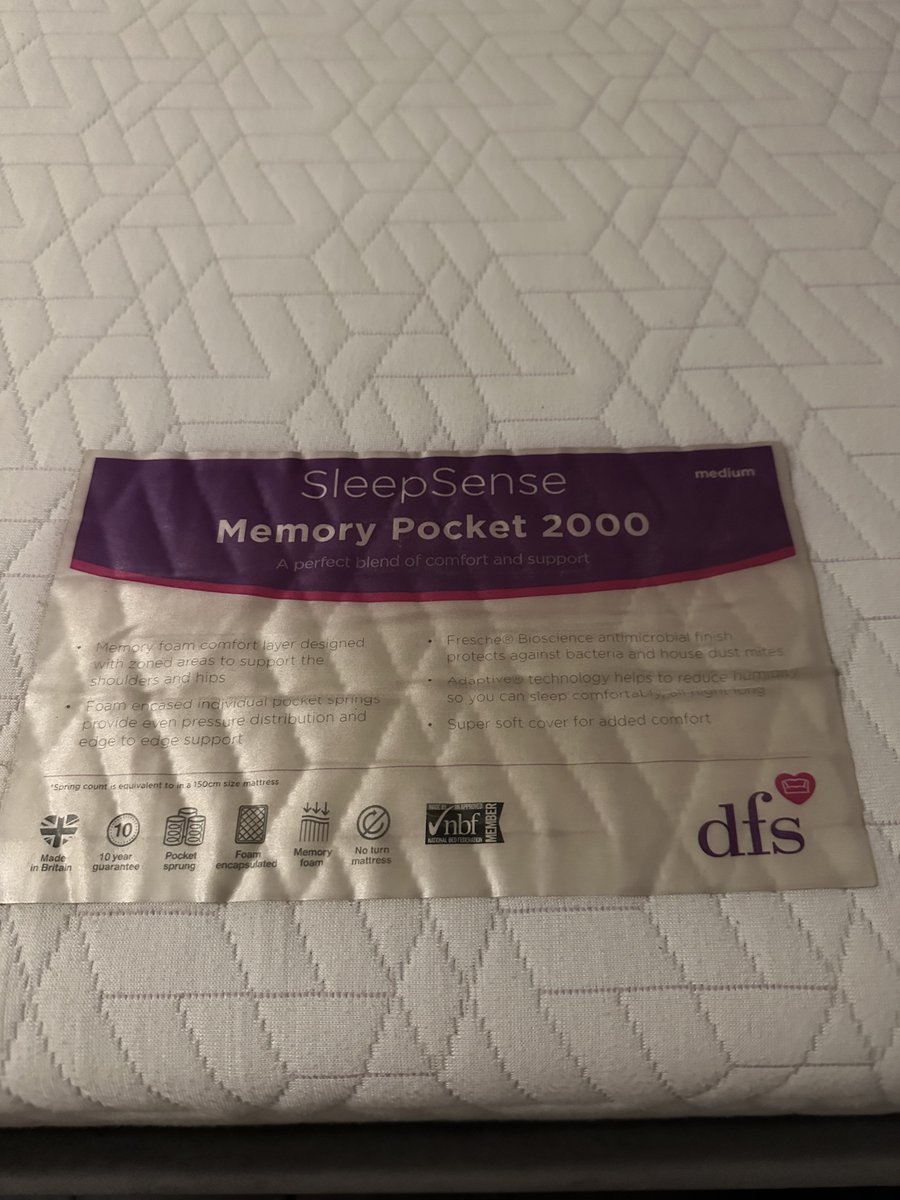 Dear <a href="/DFS/">DFS</a>. I bought a bed and a mattress from you 4 years ago and the mattress is now faulty. On the mattress it clearly states (as you can see) that it is under a 10 year guarantee and yet your customer services team tell me it's actually only a 2 year guarantee. Help advise!