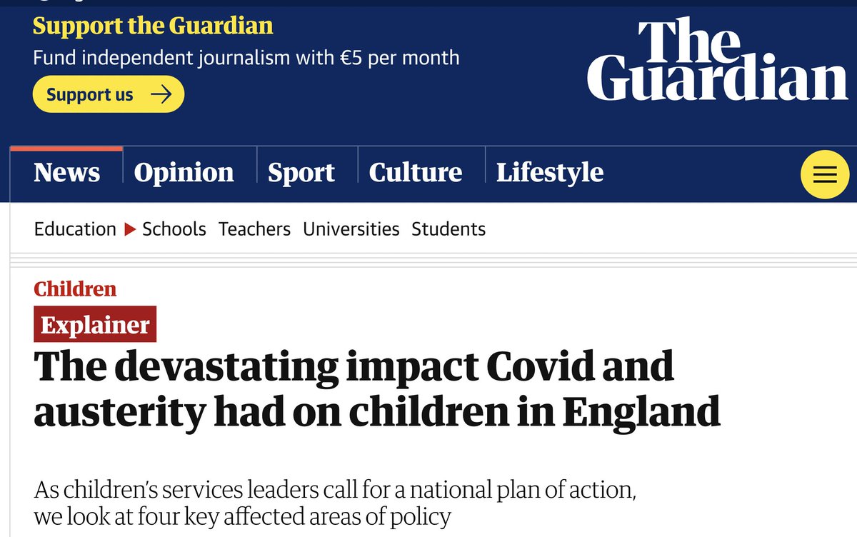 MurielBlaivePhD's tweet photo. The active disinformation policy of the @guardian continues. Covid had practically zero impact on children, dear Guardian. The *lockdown* did. When will you pronounce the word lockdown and face the fact that you recommended a policy that was doomed to cause terrible distress to the poor and disadvantaged? And that you disparaged anyone who tried pointing this out to you as spreading "disinformation" and "fake news"?
https://t.co/Iba0tTXY2Y