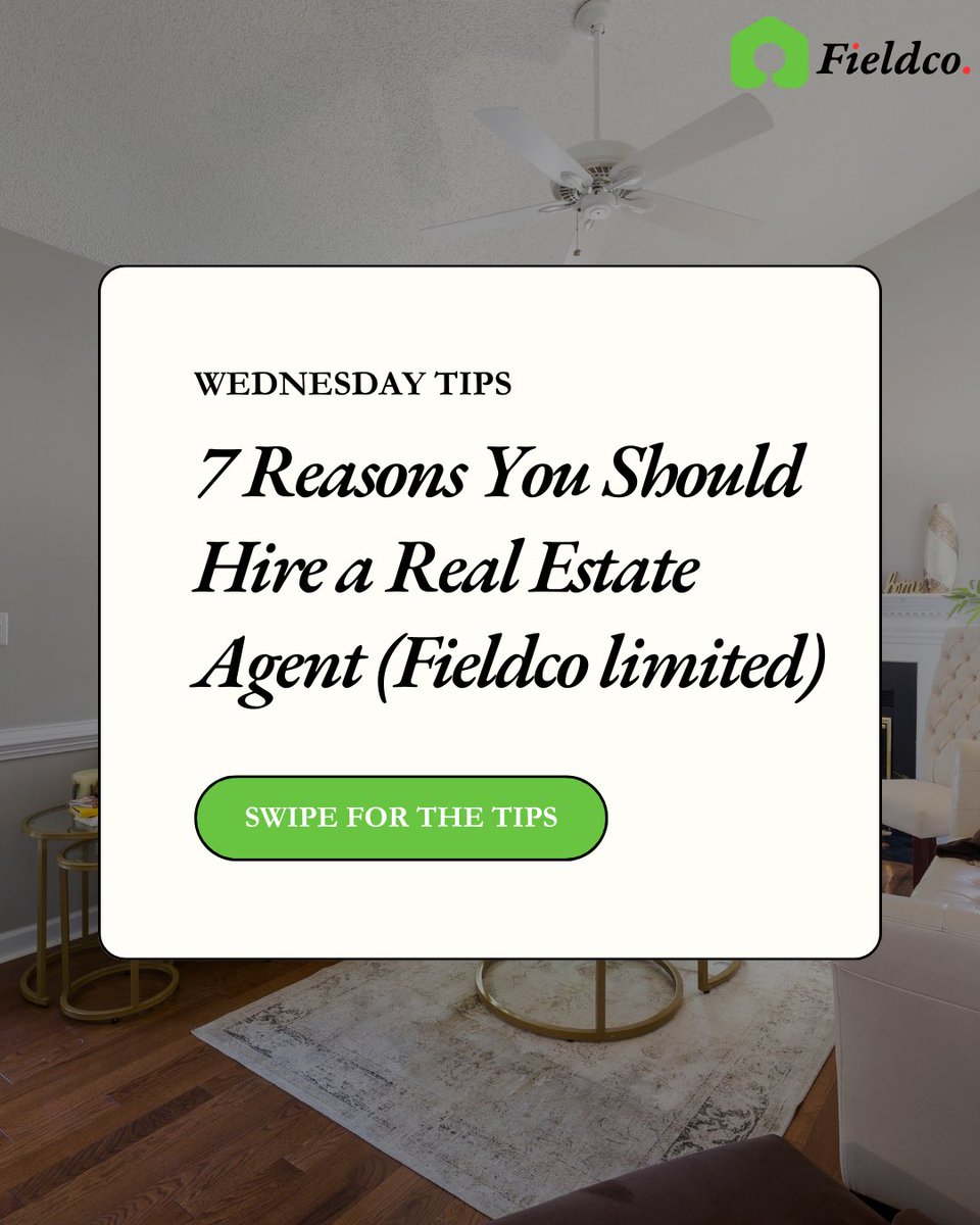 FieldcoLimited's tweet photo. Here are few reasons you should hire Fieldco limited to be your real estate agent. Kindly read carefully and donβt hesitate to message Fieldco limited π€π€
#wednesdaytip #fieldcolimited #realestate #estatmanagement #facilitymanagement #realestateagent #explore #ELDENRING https://t.co/T8ZIoo7K9Y