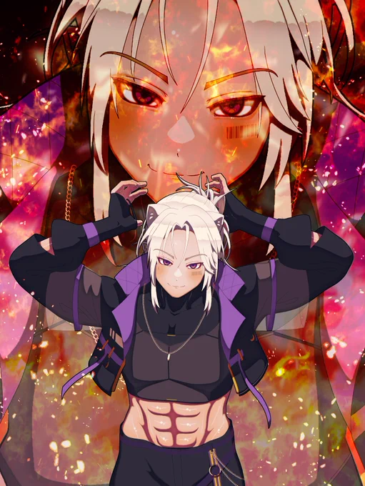 Skebにて、腹筋が眩しいかっこいいOCくんを描かせて頂きました!久しぶりの男性キャラ描くのはとても楽しい…!セクシーめなかっこいい男描くのも結構好きだったりするのでご依頼ありがたい…!! 